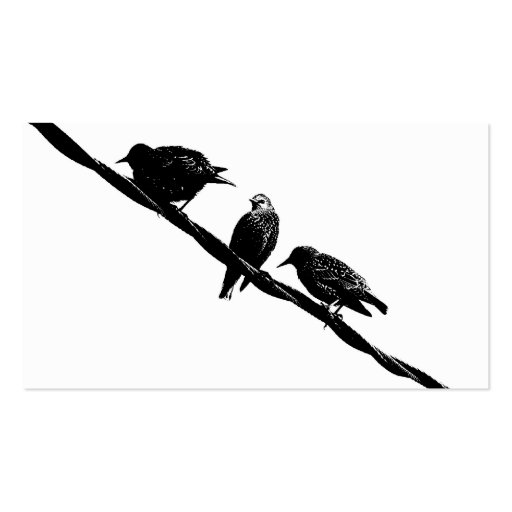 Bird on a wire Cards Business Card (back side)