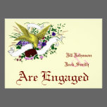 Bird on Bouquet (Full Colour) invitations