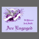 Bird on Bouquet (Purple) invitations