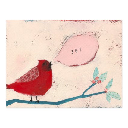 bird on branch card post card