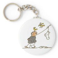 Bird on Head keychain