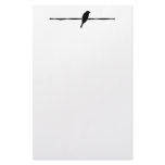 Bird on Wire/ Silhouette in B&W Personalized Stationery