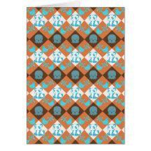 Bird Panda and Octopus Pattern Greeting Cards