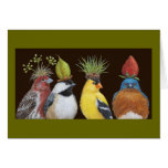 Bird party with grumpy bluebird card