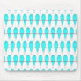 Bird Pattern. Blue and White Parakeet. Mouse Pad