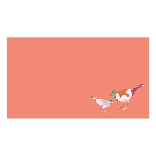 Bird Pattern Business Card (back side)