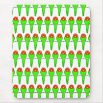 Bird Pattern. Parakeets. Mousepad