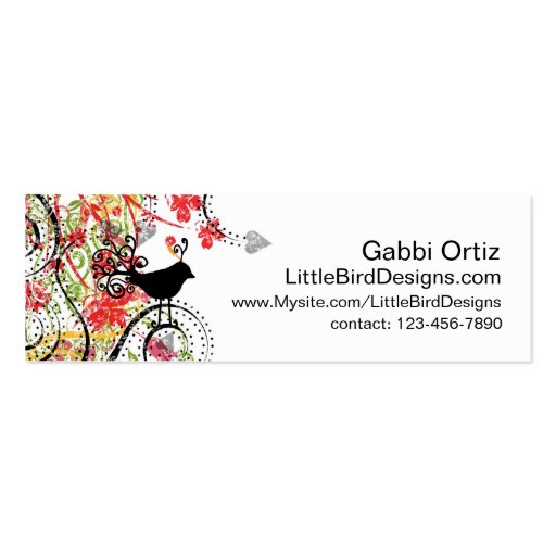 Bird Profile Card, Networking Card Business Cards (front side)