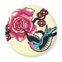 Bird & Rose Magnet by tonivee Bird & Rose Magnet