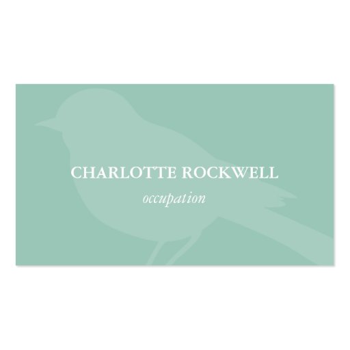 Bird Silhouette Business Card (front side)