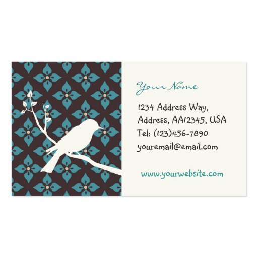 Bird Silhouette Business Card (back side)