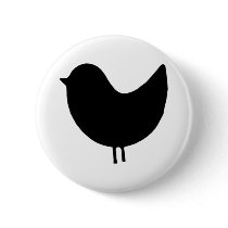 Bird Silhouette Design! Pinback Button