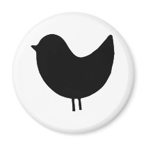 Bird Silhouette Design! Refrigerator Magnets