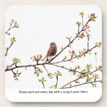 Bird Singing a Happy Song Coasters
