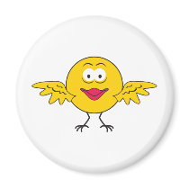 Bird Smiley Face magnets by doonidesigns Bird Smiley Face magnets