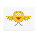 Bird Smiley Face postcards by doonidesigns Bird Smiley Face postcards