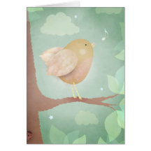 Bird song greeting card