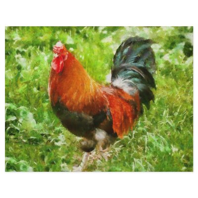 Bird - The Rooster Personalized Letterhead by suburbanscenes