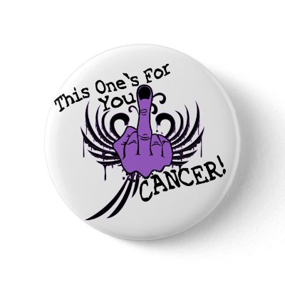 Bird To Cancer Pinback Button by goldnsun