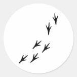 Bird - Tracks Round Sticker