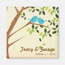 Bird Tree Save the Date Magnet