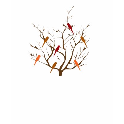 Bird Tree Tee Shirts by smallhandsdesigns