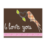 Bird Valentine Post Card