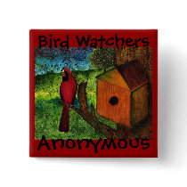 Bird Watcher's Button by Ametisti Bird Watcher's Button