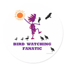 Bird Watching Fanatic Design Stickers