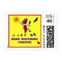 Bird Watching Fanatic Postage Stamps