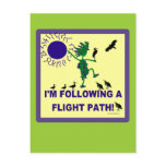 Bird Watching Flight Path Design Post Cards