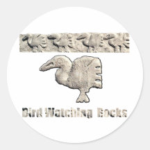 Bird watching Rocks Sticker