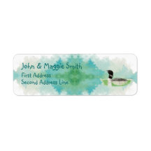 Bird Wildlife Painting Loon Address Label