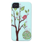 Bird with Mistletoe and Berries iphone4 case Iphone 4 Covers