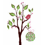 Bird with Mistletoe and Berries Tee