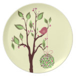 Bird with Mistletoe Plate
