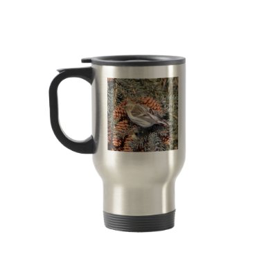 Bird with Pine Cones Mug by iammightee