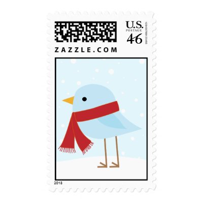 Bird with Scarf Stamp by heartlocked