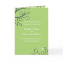 Bird with twig Wedding Invitation Green Card