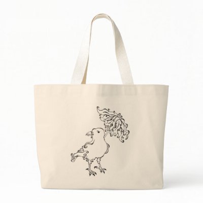 Bird with Umbrella Tote Bag by AllUsAlltheTime