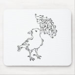 Bird with Umbrella mousepads