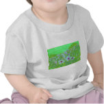 Birdcage Evening Primrose Pink flowers t-shirts