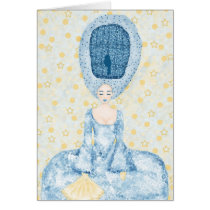 Birdcage Wig Greeting Cards