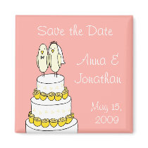 Birdcake Pink Magnet magnets