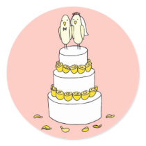 Birdcake Pink Sticker stickers