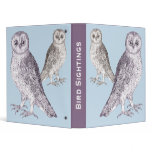 Birder's Diary - Bird Sightings Notebook Two Owls binders