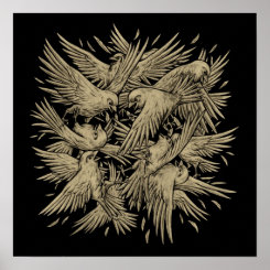 Birdfight Print print