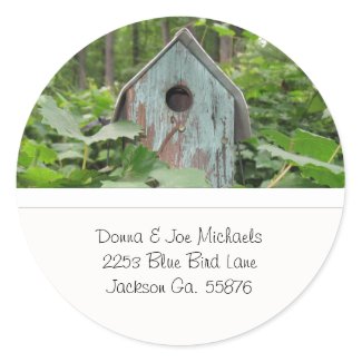 Birdhouse Address Stickers sticker