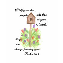 Birdhouse and scripture T-shirt