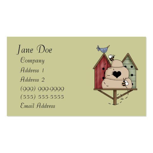 Birdhouse Business Cards (front side)